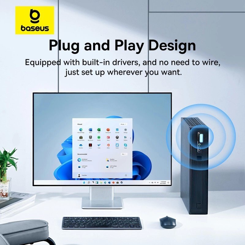 Baseus BS-OH170 650Mb/s 5GHz USB network card - Juodas 15 Baseus BS-OH170 650Mb/s 5GHz USB network card - Juodas 15