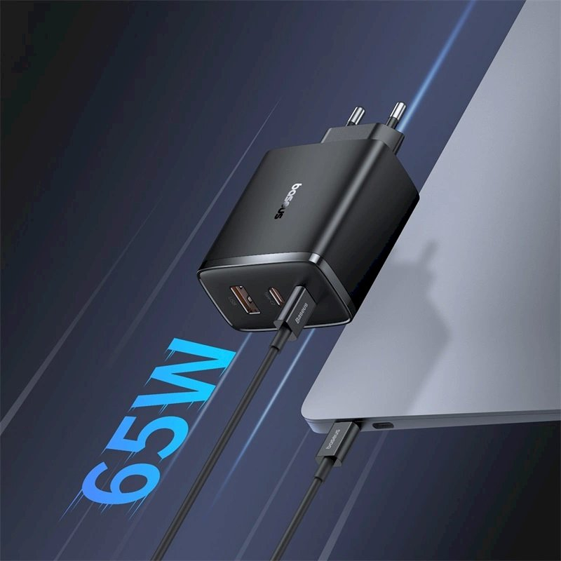 Baseus Cube Pro 65W GaN Įkroviklis 2x USB-C USB-A - Juodas 10 Baseus Cube Pro 65W GaN Įkroviklis 2x USB-C USB-A - Juodas 10