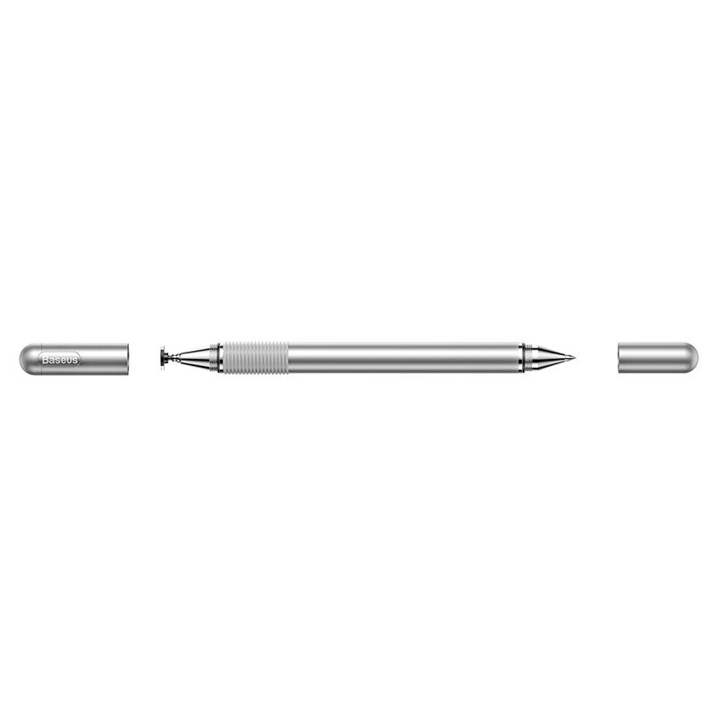 Baseus Golden Cudgel Double-Sided Capacitive Stylus With Precision Disc And Gel Pen Silver (Acpcl-0S) 3 Baseus Golden Cudgel Double-Sided Capacitive Stylus With Precision Disc And Gel Pen Silver (Acpcl-0S) 3