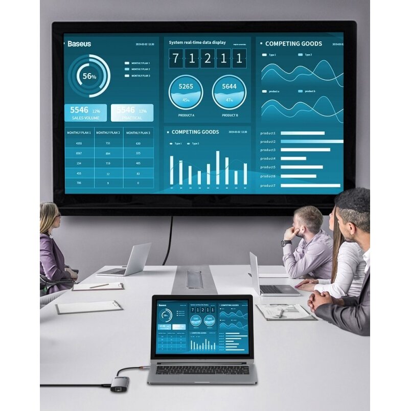Baseus Metal Gleam 6in1 Multifunkcinis Šakotuvas HUB USB Type C - USB Type C 100 W / HDMI 4K 30 Hz / 3x USB 3.2 Gen 1 / RJ45 1 Gbps (CAHUB-CW0G) UGLX912 12 Baseus Metal Gleam 6in1 Multifunkcinis Šakotuvas HUB USB Type C - USB Type C 100 W / HDMI 4K 30 Hz / 3x USB 3.2 Gen 1 / RJ45 1 Gbps (CAHUB-CW0G) UGLX912 12