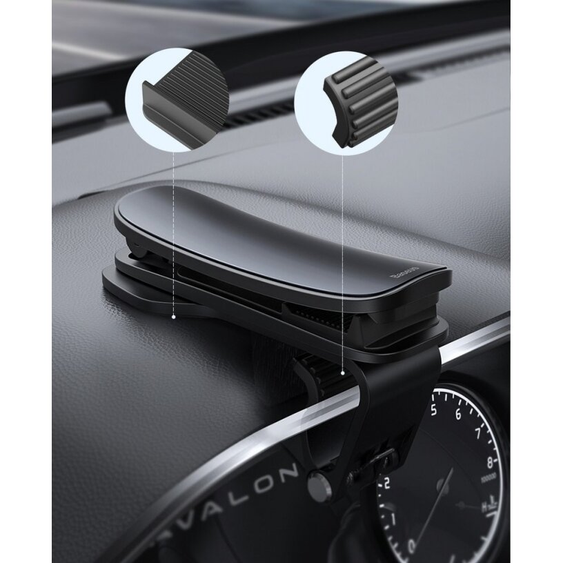 Laikiklis Baseus Big Mouth Pro Bracket Vehicle Mount Clip skirta Dashboard Juodas 18 Laikiklis Baseus Big Mouth Pro Bracket Vehicle Mount Clip skirta Dashboard Juodas 18