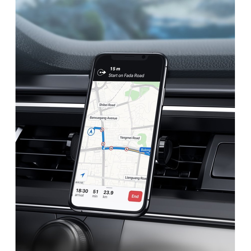 Telefono laikiklis Baseus Steel Cannon Air Outlet Car Mount juodas 18 Telefono laikiklis Baseus Steel Cannon Air Outlet Car Mount juodas 18