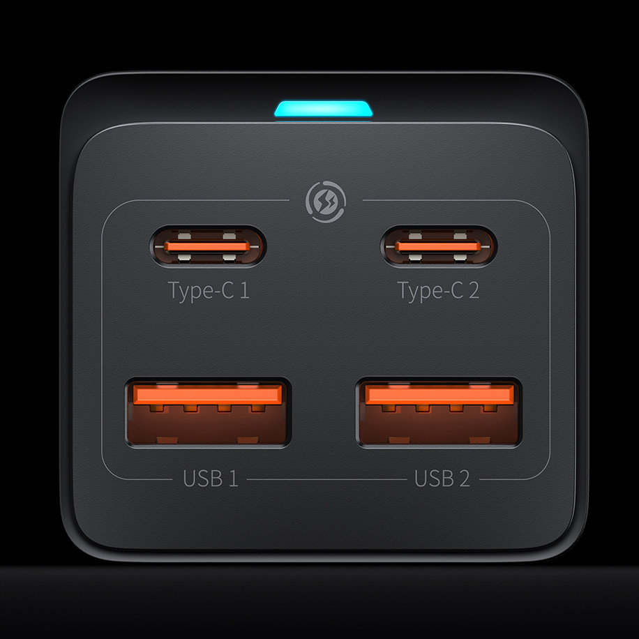 Baseus GaN3 Pro Desktop Fast Charger 2U + 2C 100W EU Juodas 14 Baseus GaN3 Pro Desktop Fast Charger 2U + 2C 100W EU Juodas 14