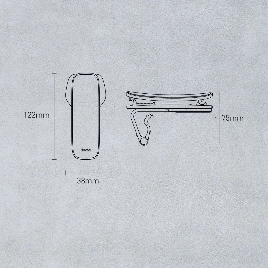 Automobilinis laikiklis Baseus Big Mouth Pro prietaisų skydeliui (SUDZ-A01) – juodas 20 Automobilinis laikiklis Baseus Big Mouth Pro prietaisų skydeliui (SUDZ-A01) – juodas 20