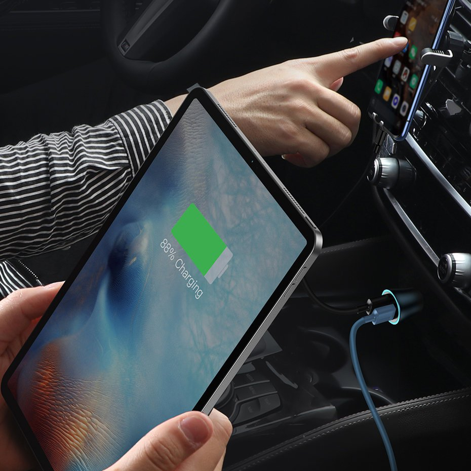 Baseus Golden Contactor Pro quick car charger USB Type C / USB 40 W Power Delivery 3.0 Quick Charge 4+ SCP FCP AFC + USB Typ C - Lightning cable gray (TZCCJD-B0G) 15 Baseus Golden Contactor Pro quick car charger USB Type C / USB 40 W Power Delivery 3.0 Quick Charge 4+ SCP FCP AFC + USB Typ C - Lightning cable gray (TZCCJD-B0G) 15