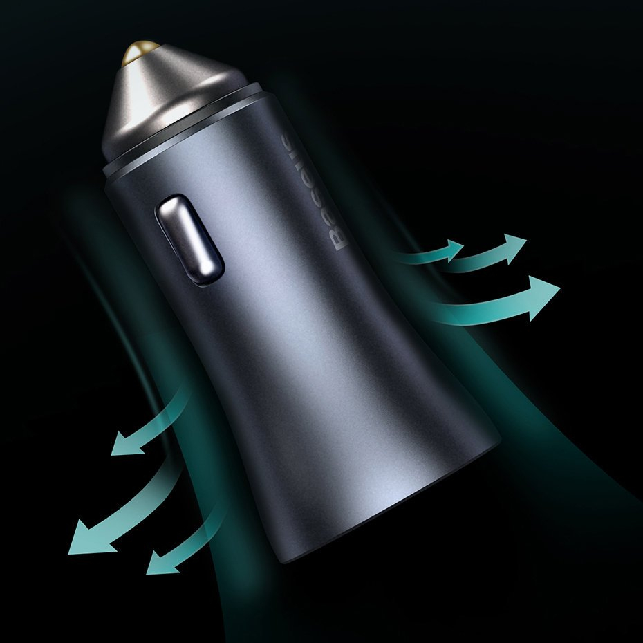 Baseus Golden Contactor Pro quick car charger USB Type C / USB 40 W Power Delivery 3.0 Quick Charge 4+ SCP FCP AFC + USB Typ C - Lightning cable gray (TZCCJD-B0G) 16 Baseus Golden Contactor Pro quick car charger USB Type C / USB 40 W Power Delivery 3.0 Quick Charge 4+ SCP FCP AFC + USB Typ C - Lightning cable gray (TZCCJD-B0G) 16