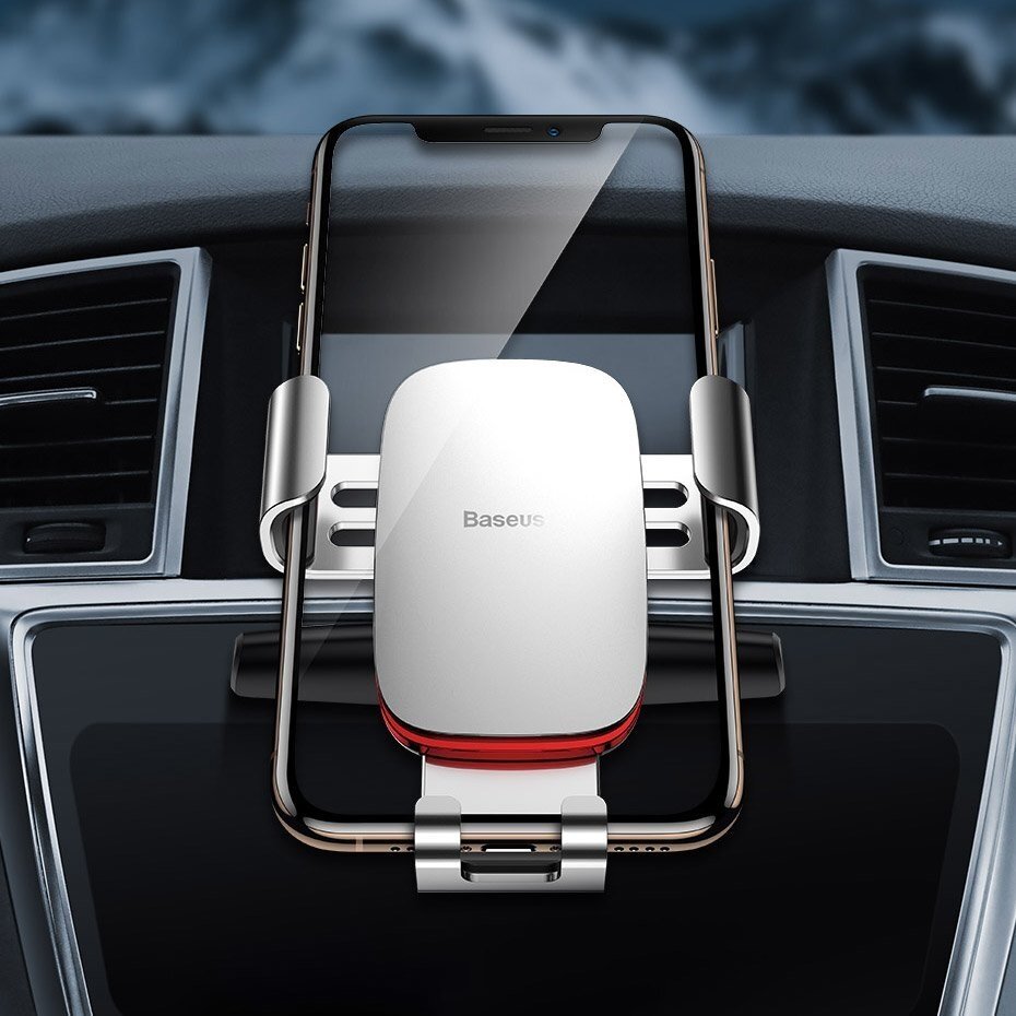 Baseus Metal Age Gravitacinis Automobilinis Telefono Laikiklis (Cd Versija) Sidabrinis (Suyl-J0S) Į Cd Lizdą 13