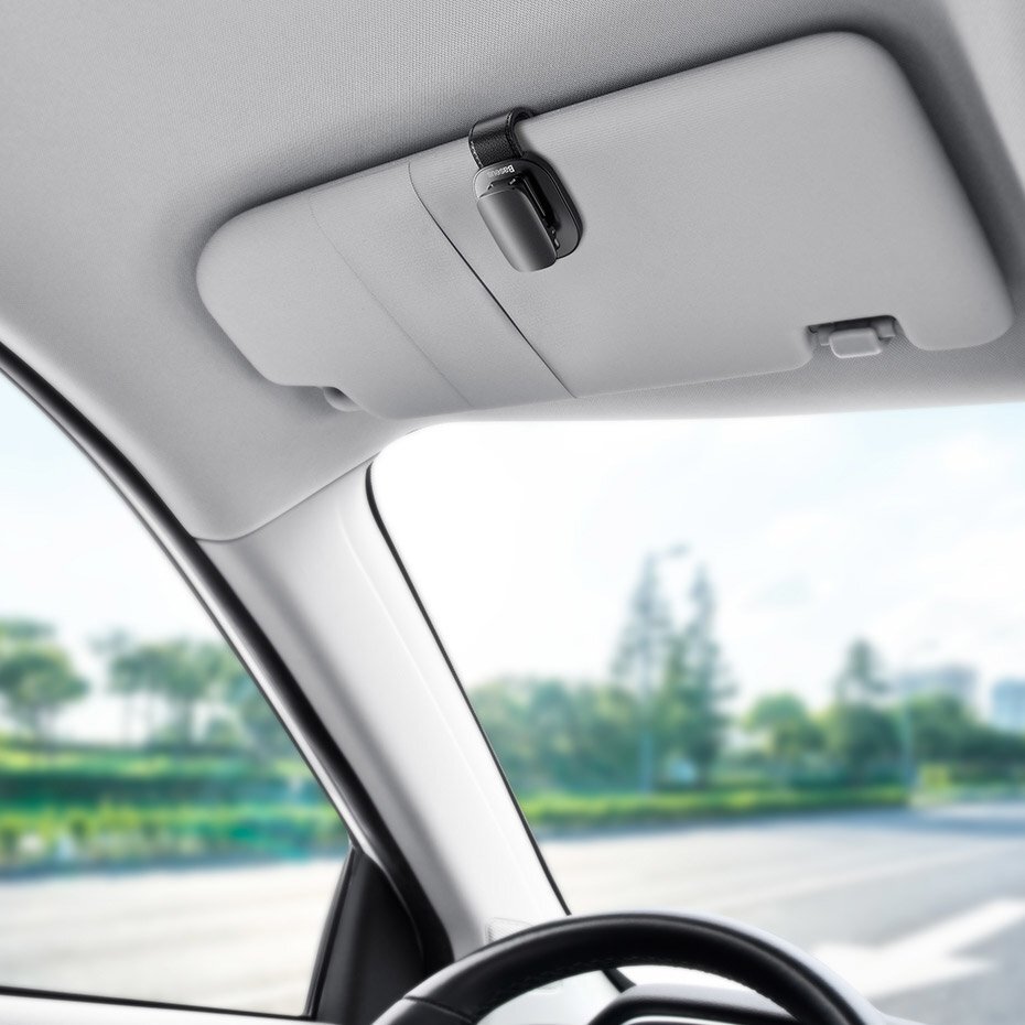 Baseus Platinum Vehicle Eyewear Clip Clamping Type Sidabrinis (Acyjn-B0S) 14 Baseus Platinum Vehicle Eyewear Clip Clamping Type Sidabrinis (Acyjn-B0S) 14