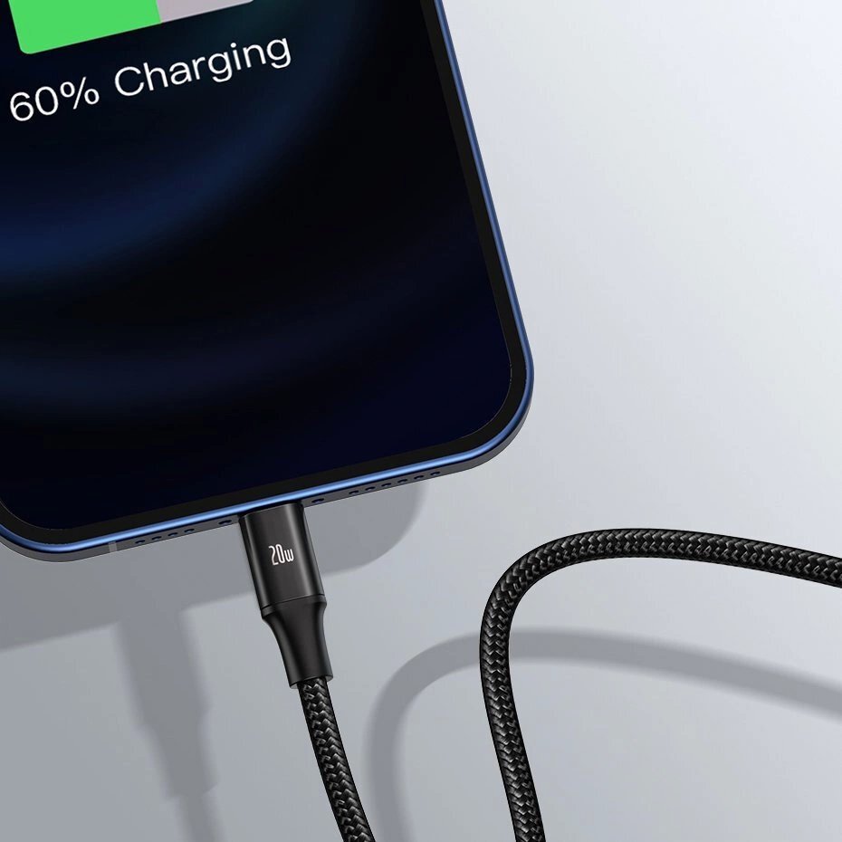 Krovimo kabelis Baseus Rapid Series 3in1 USB-C – USB-C / Lightning / micro USB 20 W PD 1.5 m – žalias 17