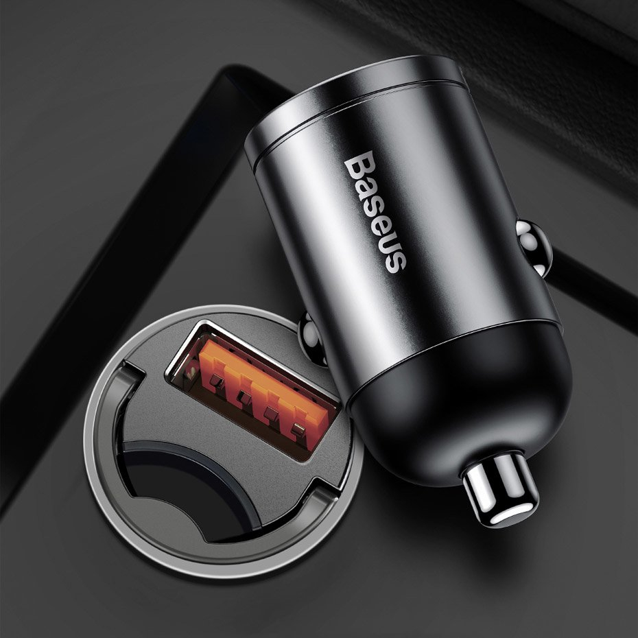Automobilinis įkroviklis Baseus Tiny Star Mini Quick Charge Car Charger Usb Port 30W pilkas 15 Automobilinis įkroviklis Baseus Tiny Star Mini Quick Charge Car Charger Usb Port 30W pilkas 15