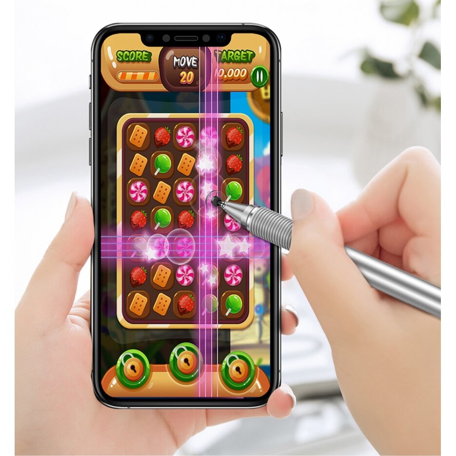 Baseus Golden Cudgel Double-Sided Capacitive Stylus With Precision Disc And Gel Pen Silver (Acpcl-0S) 8