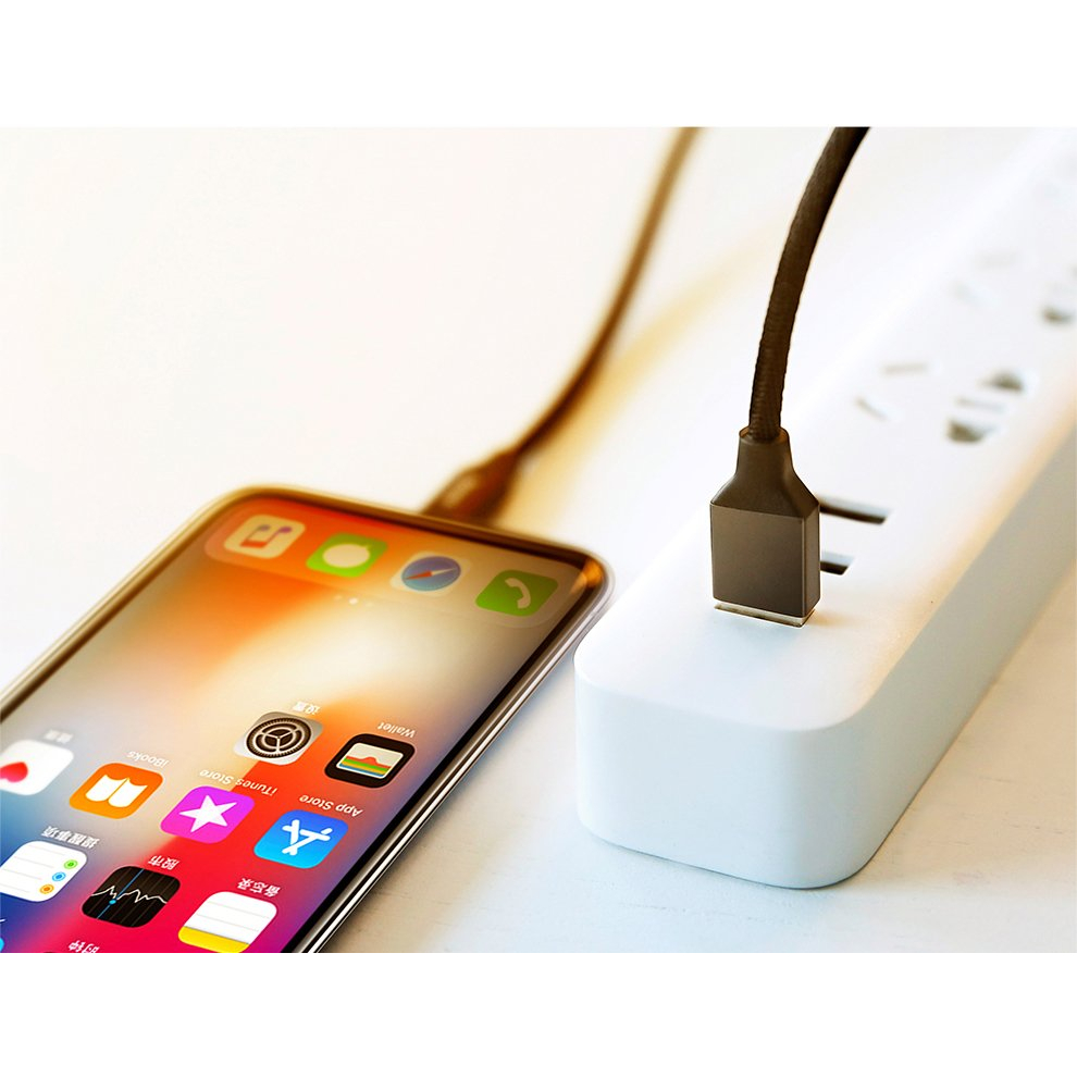 USB Kabelis Baseus Yiven Usb / Lightning Su Medžiaginiu Pynimu 1,8M Juodas 14