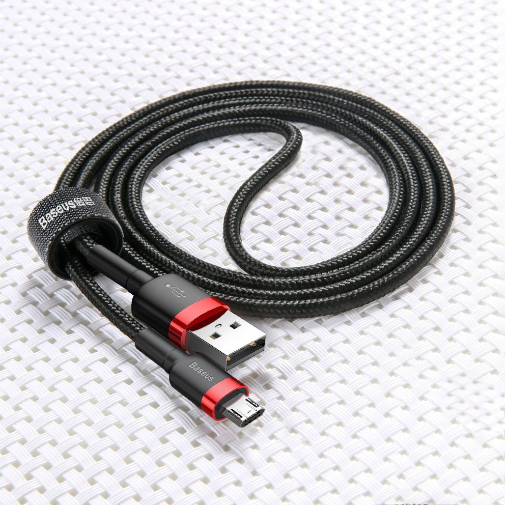USB Kabelis Durable Nylon Braided Wire Usb / Micro Usb 2A 3M Juodas/raudonas (Camklf-H91) 9 USB Kabelis Durable Nylon Braided Wire Usb / Micro Usb 2A 3M Juodas/raudonas (Camklf-H91) 9