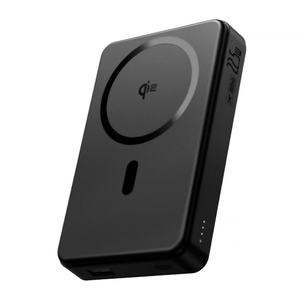 Išorinė baterija Baseus Airpow II 10000 mAh Qi2 su MagSafe 22.5 W ir Baseus Simple Series USB-C – USB-C 20 V/3 A (30 cm) kabeliu – juoda Išorinė baterija Baseus Airpow II 10000 mAh Qi2 su MagSafe 22.5 W ir Baseus Simple Series USB-C – USB-C 20 V/3 A (30 cm) kabeliu – juoda