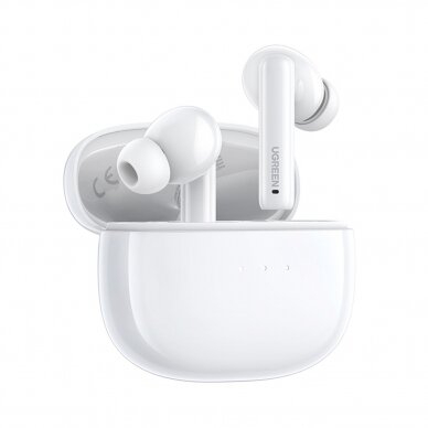 Belaidės ausinės Ugreen WS106 HiTune T3 Active Noise-Cancelling Earbuds baltos Belaidės ausinės Ugreen WS106 HiTune T3 Active Noise-Cancelling Earbuds baltos