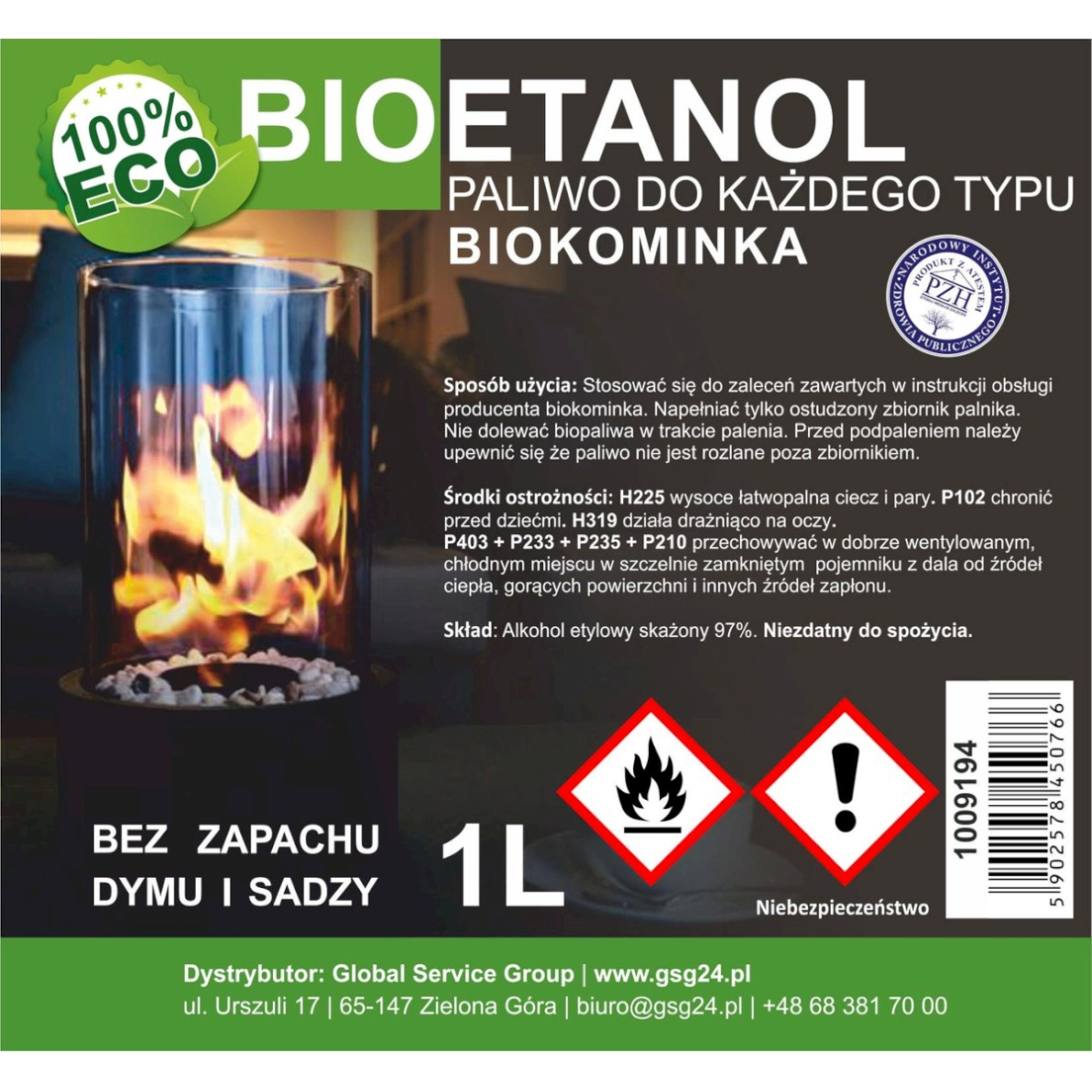 Bioalcohol bioethanol BIO fuel skirtas biofireplace 1L 1 Bioalcohol bioethanol BIO fuel skirtas biofireplace 1L 1