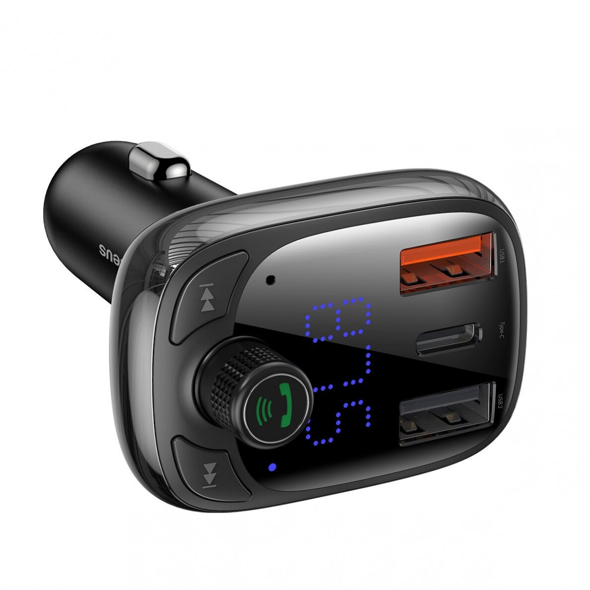 Bluetooth transmitter / car charger Baseus S-13 (Overseas Edition) - Juodas 1 Bluetooth transmitter / car charger Baseus S-13 (Overseas Edition) - Juodas 1