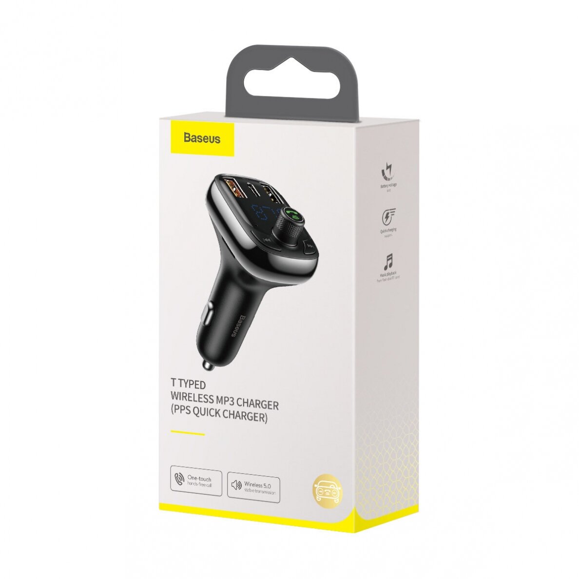Bluetooth transmitter / car charger Baseus S-13 (Overseas Edition) - Juodas 5 Bluetooth transmitter / car charger Baseus S-13 (Overseas Edition) - Juodas 5