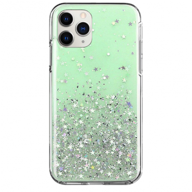 Blizgus Tpu Dėklas 'Wozinsky Star Glitter Shining' Iphone 12 Mini Žalias