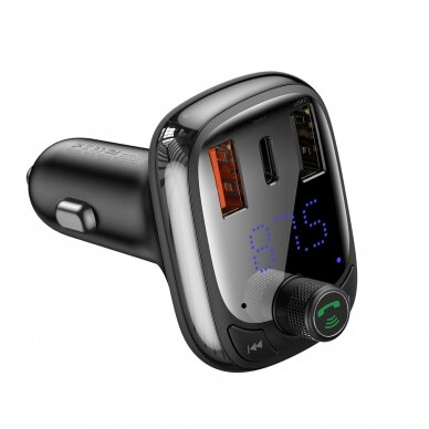 Bluetooth transmitter / car charger Baseus S-13 (Overseas Edition) - Juodas 4 Bluetooth transmitter / car charger Baseus S-13 (Overseas Edition) - Juodas 4