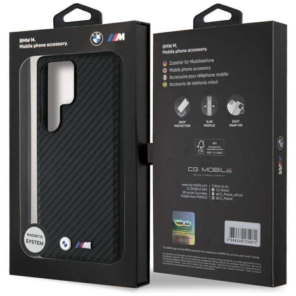 BMW Odinis Carbon MagSafe Dėklas skirtas Samsung Galaxy S25 Ultra - Juodas 7 BMW Odinis Carbon MagSafe Dėklas skirtas Samsung Galaxy S25 Ultra - Juodas 7