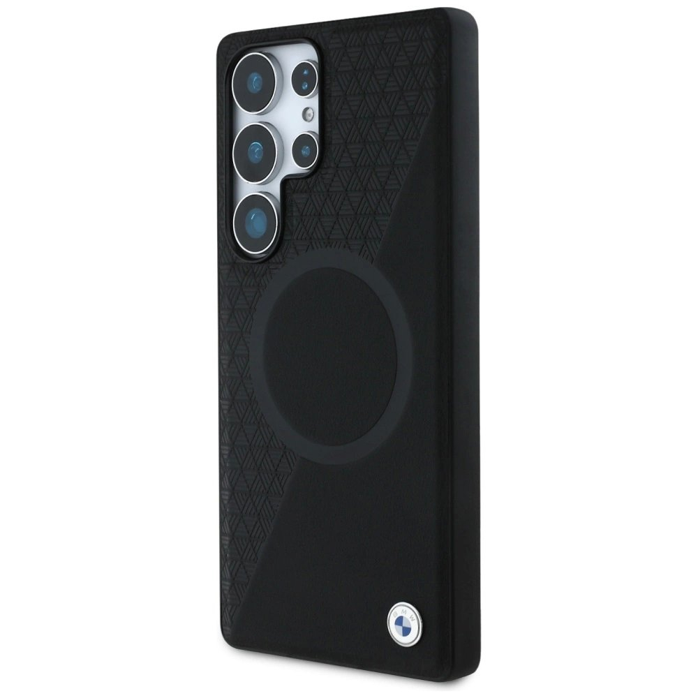 BMW Odinis Half Textured MagSafe Dėklas skirtas Samsung Galaxy S25 Ultra - Juodas 1