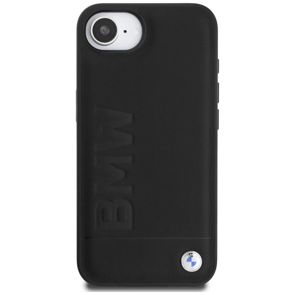 iPhone 16e – BMW Leather Hot Stamp dėklas - Juodas 2 iPhone 16e – BMW Leather Hot Stamp dėklas - Juodas 2