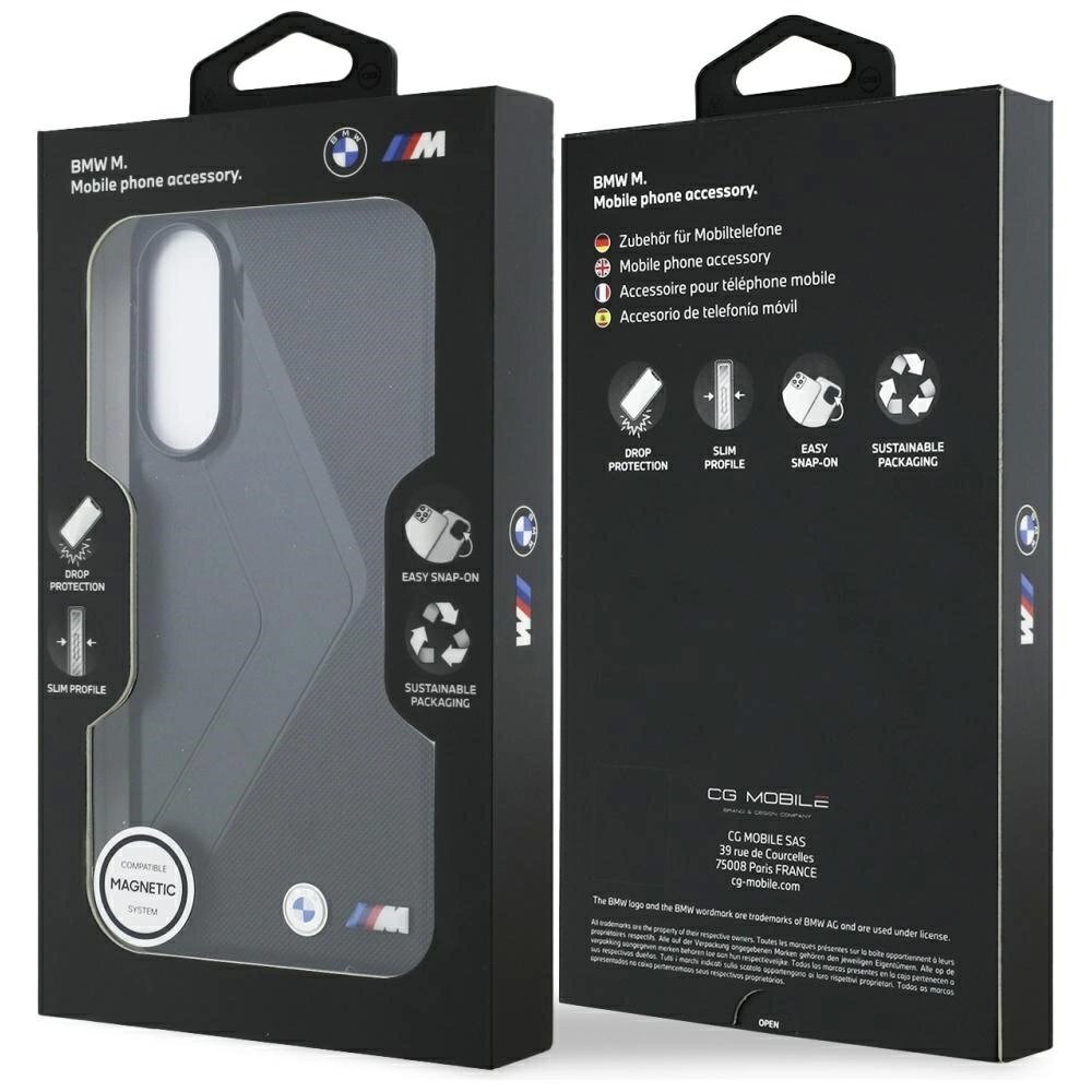 Samsung Galaxy S25 Edge dėklas BMW Leather Oversized Stripes su MagSafe – juodas 7 Samsung Galaxy S25 Edge dėklas BMW Leather Oversized Stripes su MagSafe – juodas 7