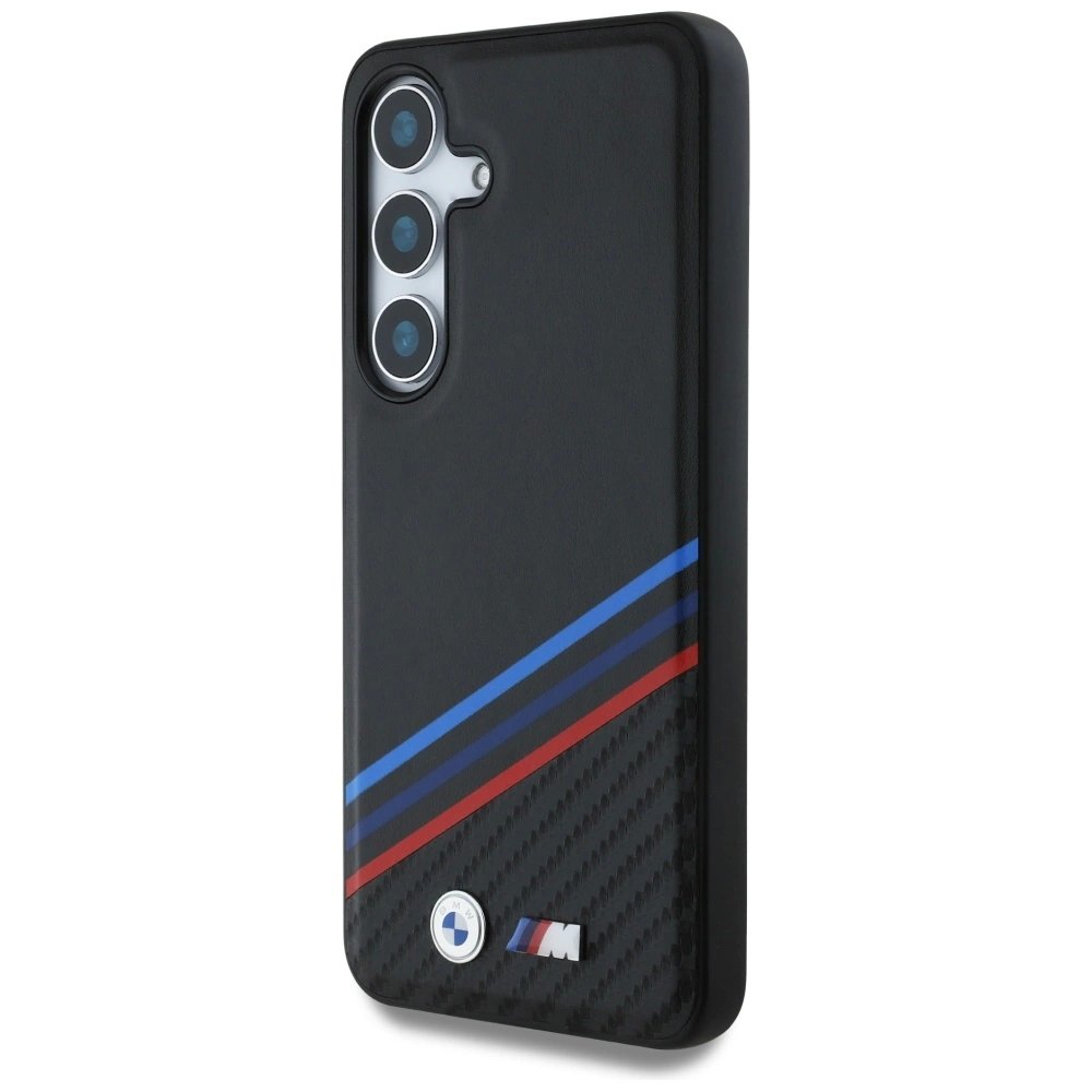 BMW Odinis Tricolor Crossing Stripes MagSafe Dėklas skirtas Samsung Galaxy S25 - Juodas 1