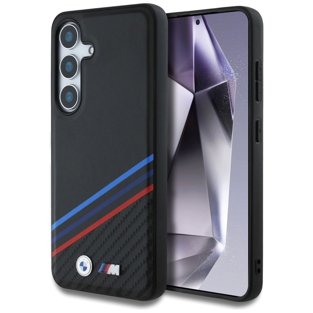 BMW Odinis Tricolor Crossing Stripes MagSafe Dėklas skirtas Samsung Galaxy S25 - Juodas