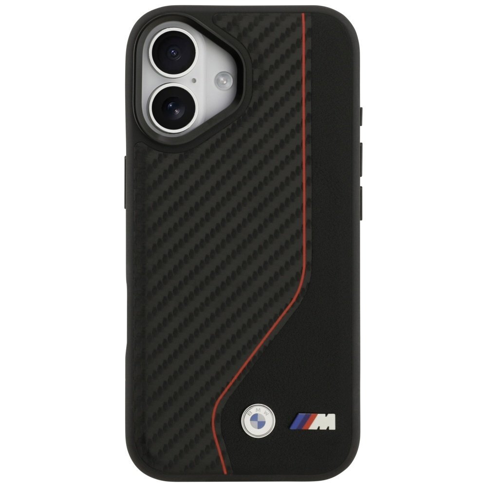 iPhone 17 BMW M Carbon Line & Logo dėklas su MagSafe – raudonas 2 iPhone 17 BMW M Carbon Line & Logo dėklas su MagSafe – raudonas 2