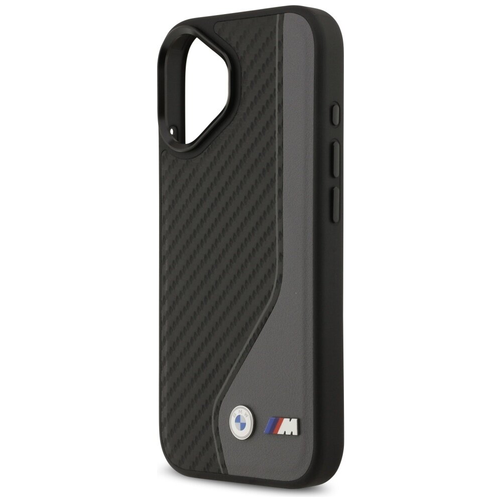 iPhone 17 BMW M Carbon Logo MagSafe dėklas – juodai pilkas 5 iPhone 17 BMW M Carbon Logo MagSafe dėklas – juodai pilkas 5