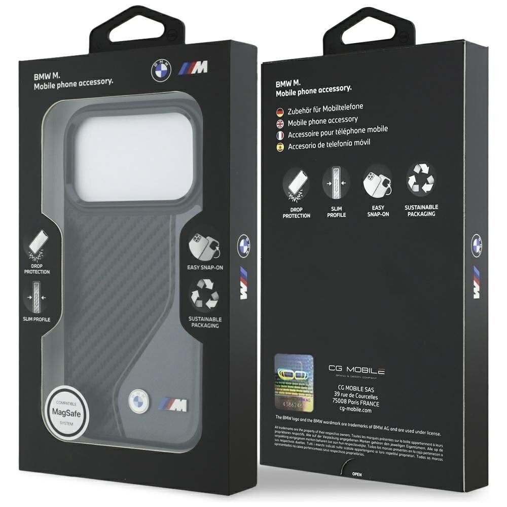 iPhone 17 Pro dėklas BMW M Carbon Logo, MagSafe – grafito 7 iPhone 17 Pro dėklas BMW M Carbon Logo, MagSafe – grafito 7