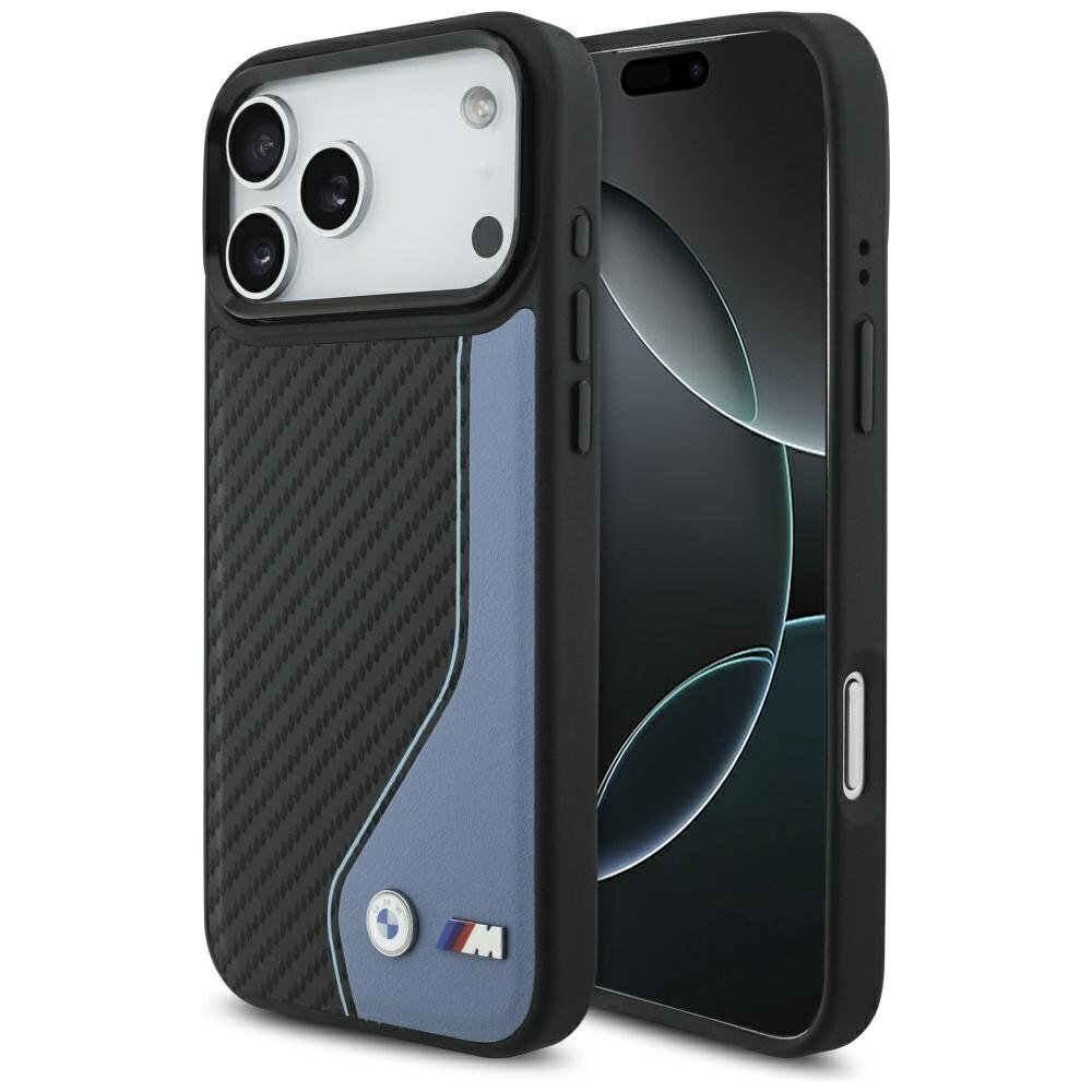 iPhone 17 Pro Max BMW M Carbon Logo dėklas su MagSafe – mėlynas iPhone 17 Pro Max BMW M Carbon Logo dėklas su MagSafe – mėlynas