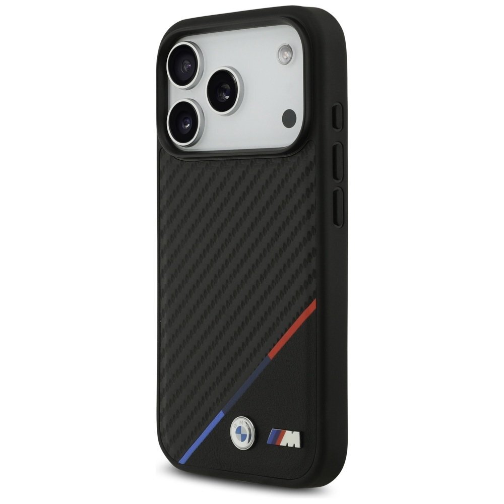 iPhone 17 Pro BMW M Carbon Tricolor Line MagSafe dėklas – juodas 1