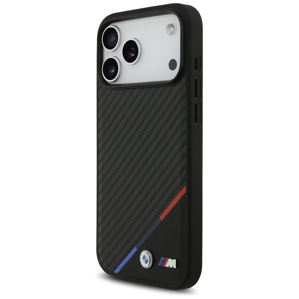 iPhone 17 Pro Max BMW M Carbon Tricolor Line MagSafe dėklas – juodas 1