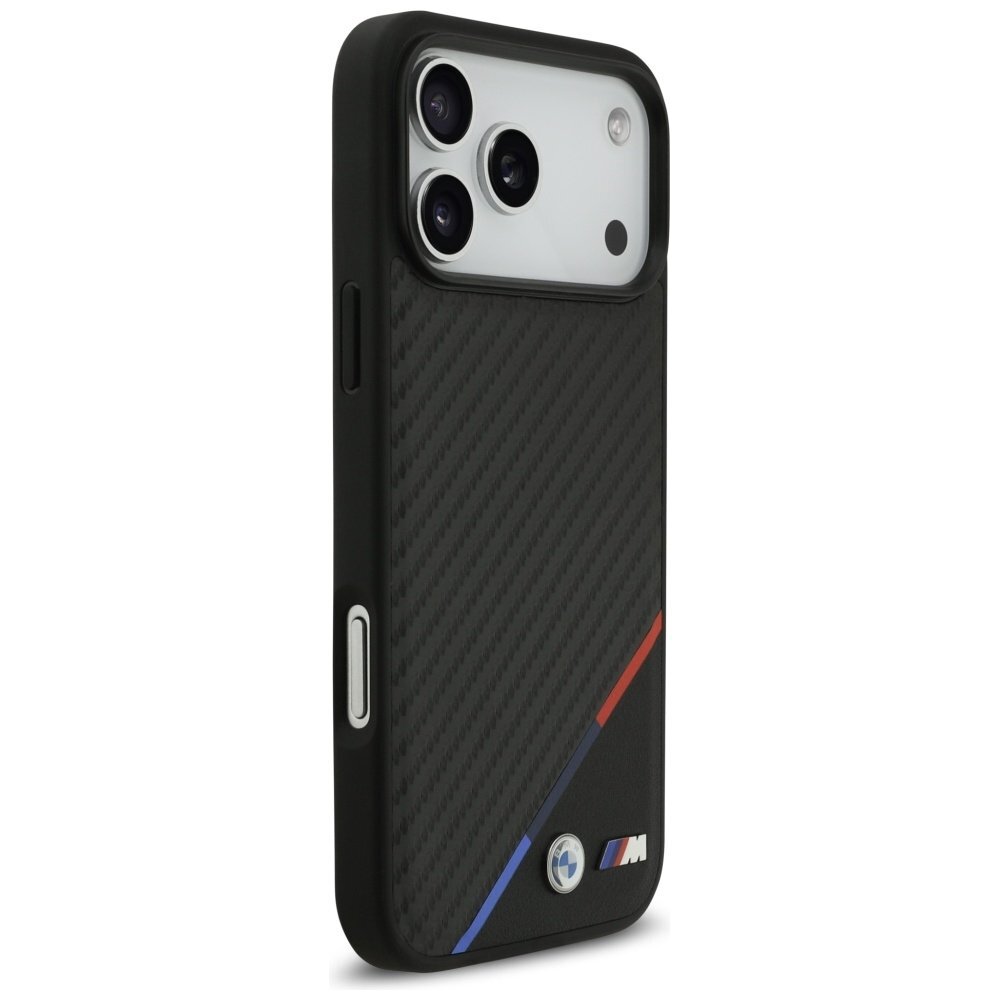 iPhone 17 Pro Max BMW M Carbon Tricolor Line MagSafe dėklas – juodas 3