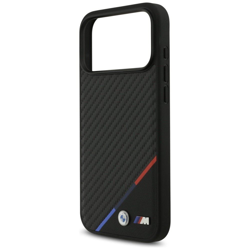 iPhone 17 Pro Max BMW M Carbon Tricolor Line MagSafe dėklas – juodas 5