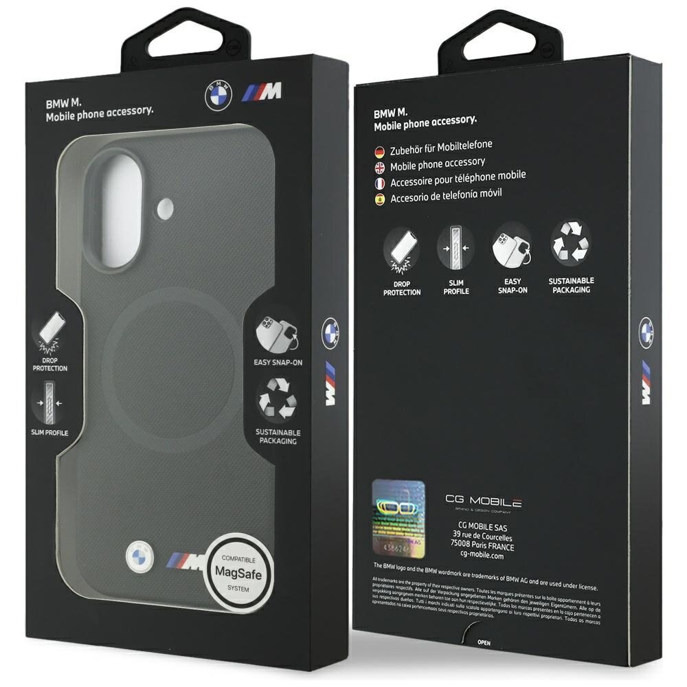 iPhone 17 BMW M FW Metal Logo MagSafe dėklas – juodas 7