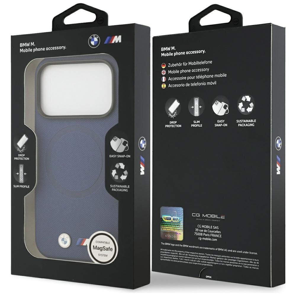 iPhone 17 Pro Max BMW M FW Metal Logo MagSafe dėklas – tamsiai mėlynas 7