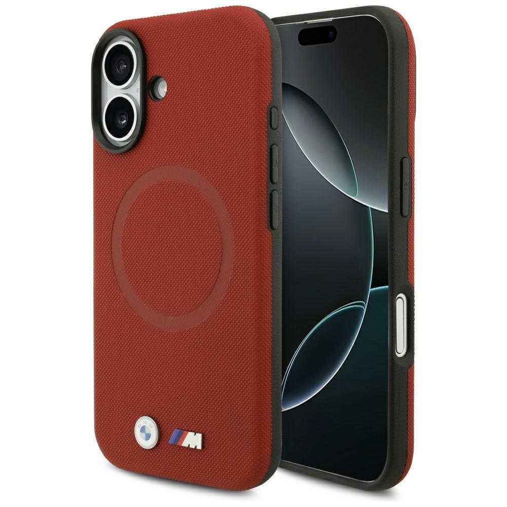 iPhone 17 BMW M FW Metal Logo MagSafe dėklas – raudonas iPhone 17 BMW M FW Metal Logo MagSafe dėklas – raudonas