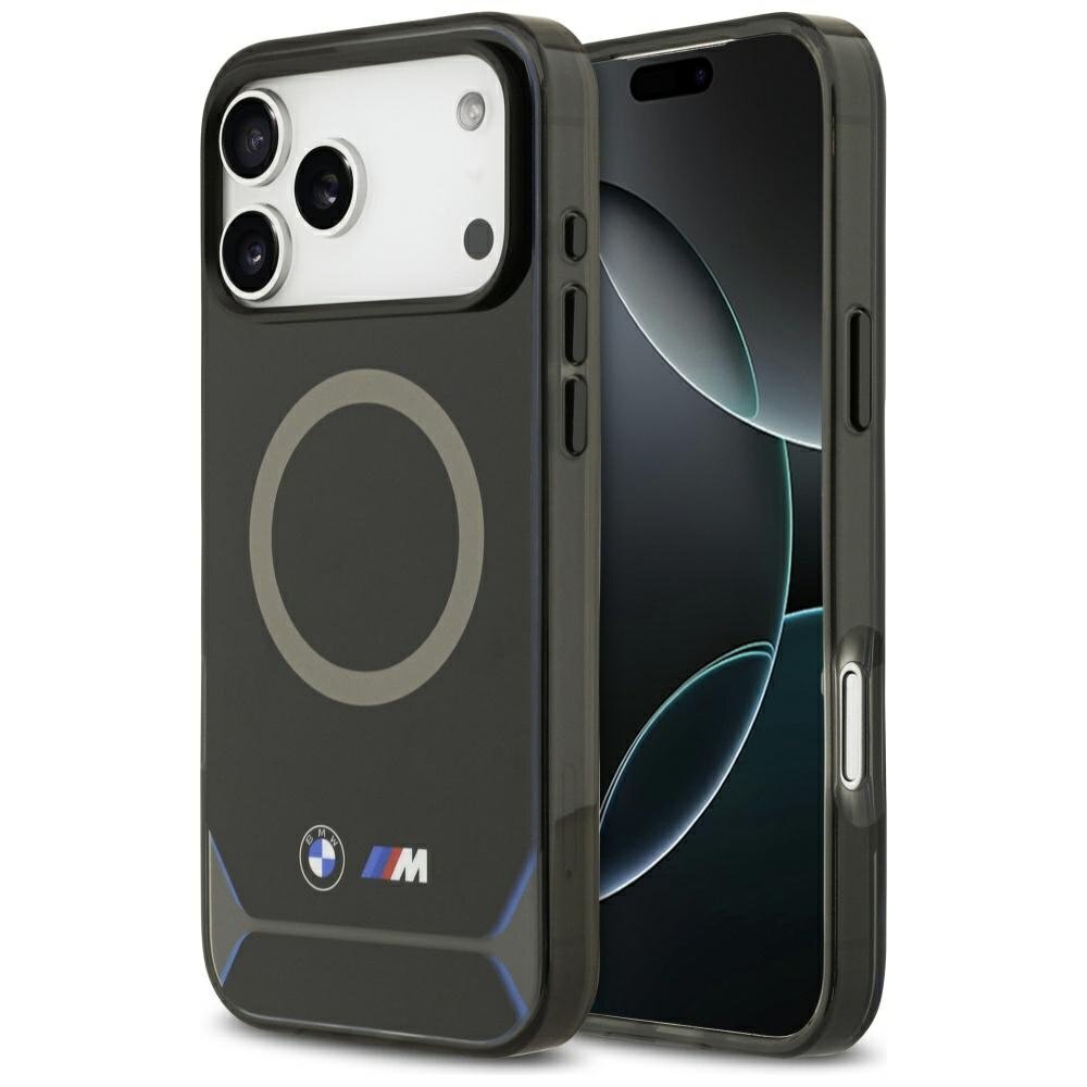 iPhone 17 Pro Max BMW M IML Metal Buttons & Logo MagSafe dėklas – mėlynas iPhone 17 Pro Max BMW M IML Metal Buttons & Logo MagSafe dėklas – mėlynas
