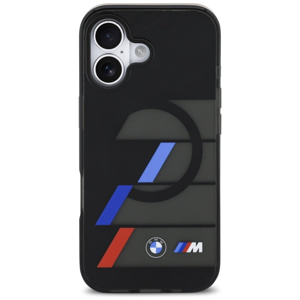 iPhone 17 BMW M IML Metal Buttons Tricolor Lines MagSafe dėklas – juodas 2 iPhone 17 BMW M IML Metal Buttons Tricolor Lines MagSafe dėklas – juodas 2