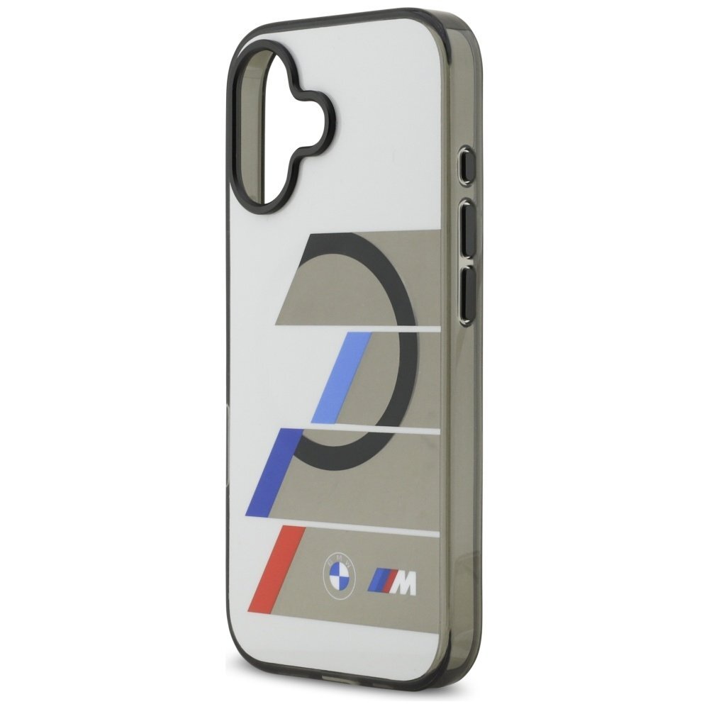 iPhone 17 BMW M IML Metal Buttons Tricolor Lines MagSafe dėklas – pilkas 5