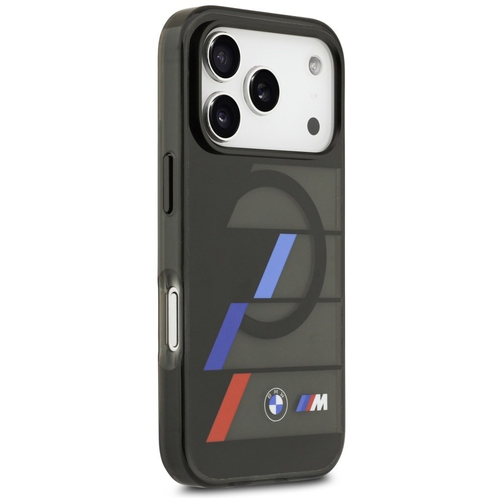 iPhone 17 Pro BMW M IML Metal Buttons Tricolor Lines MagSafe dėklas – juodas 3