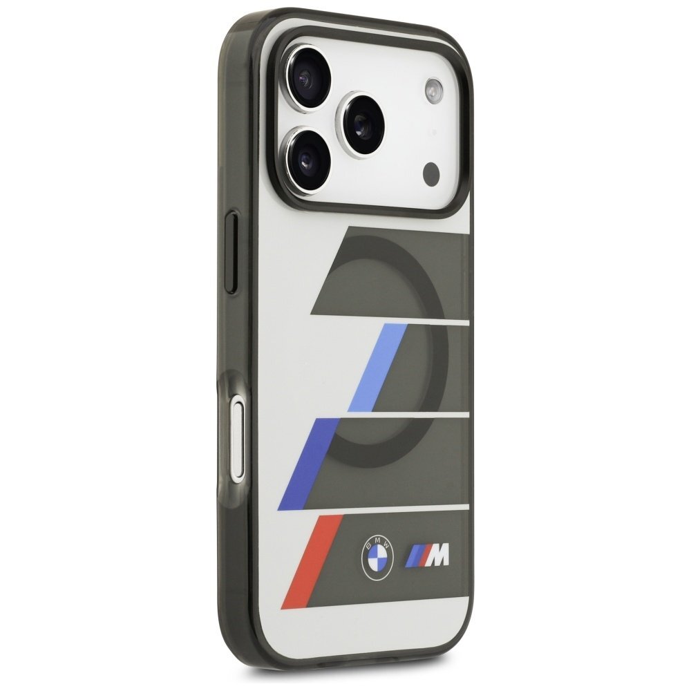 iPhone 17 Pro Max BMW M IML Metal Buttons Tricolor Lines MagSafe dėklas – pilkas 3 iPhone 17 Pro Max BMW M IML Metal Buttons Tricolor Lines MagSafe dėklas – pilkas 3