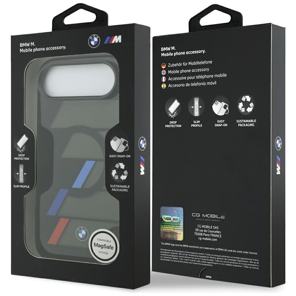 iPhone Air BMW M IML Metal Buttons Tricolor Lines MagSafe dėklas – juodas 7 iPhone Air BMW M IML Metal Buttons Tricolor Lines MagSafe dėklas – juodas 7
