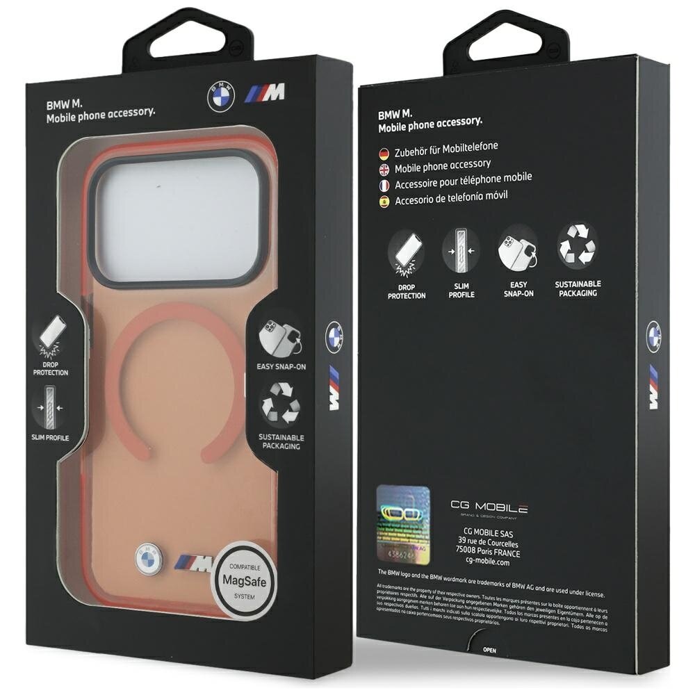 iPhone 17 Pro BMW M IML Metal Logos MagSafe dėklas – Pro oranžinis 7