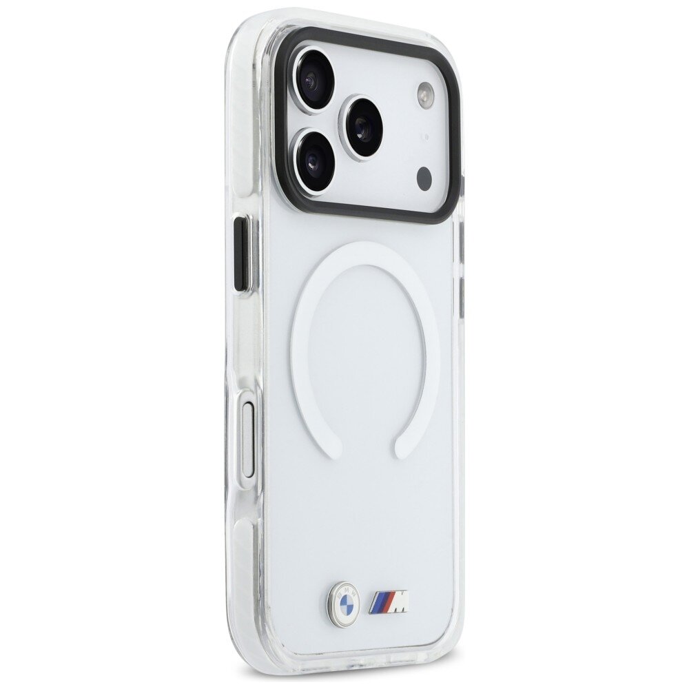 iPhone 17 Pro BMW M IML Shockproof Metal Logos MagSafe dėklas – skaidrus 3