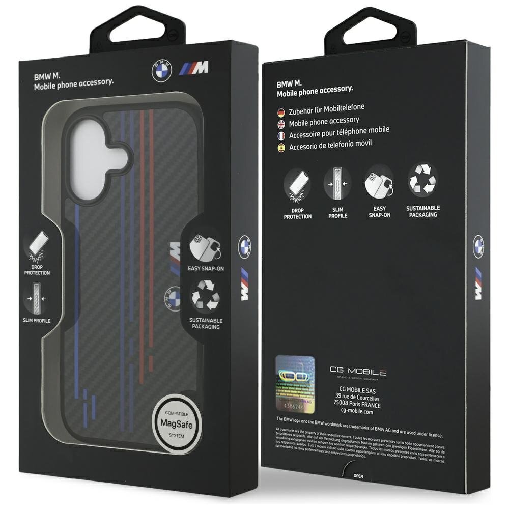 iPhone 17 dėklas BMW M Kevlar Lines & Logo su MagSafe – juodas 6